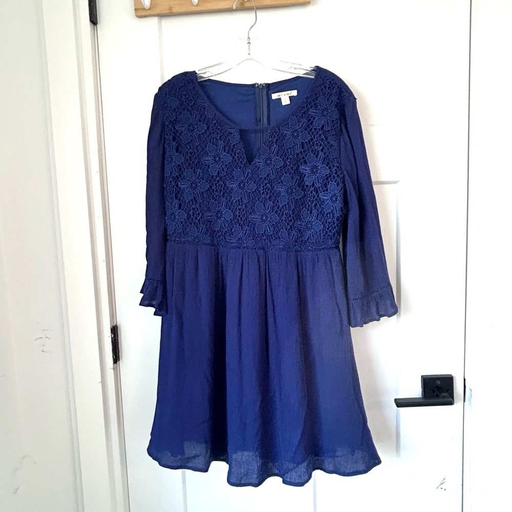 Miami Deep Blue Lace Detail Dress size L